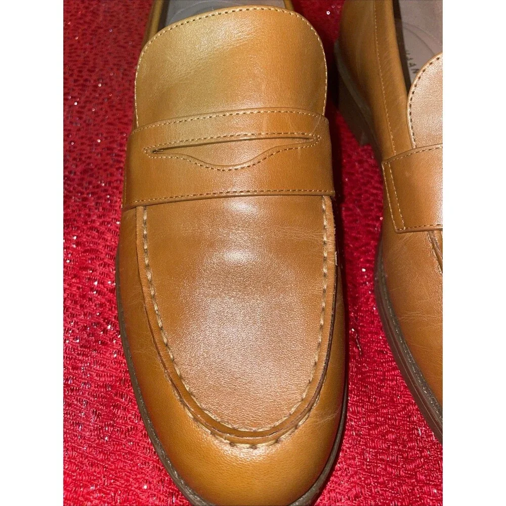 Cole Haan Women's Haverhill Penny Loafers British Tan Leather Size 10B $80 MSRP